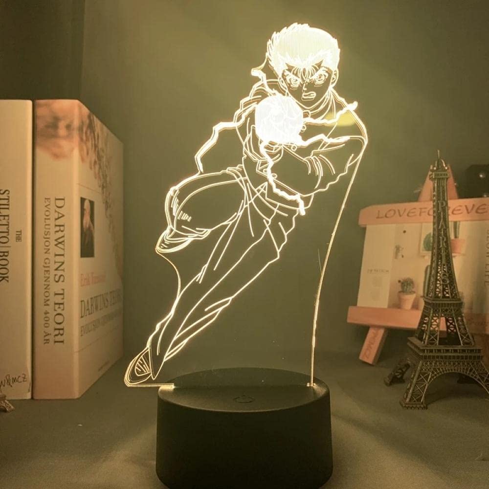 YuYu Hakusho 3D Illusion Night Light - 16 Color Changing Anime LED Desk Lamp with Remote Control | Perfect for Bedroom, Gaming Room & Christmas Gifts for Anime Fans