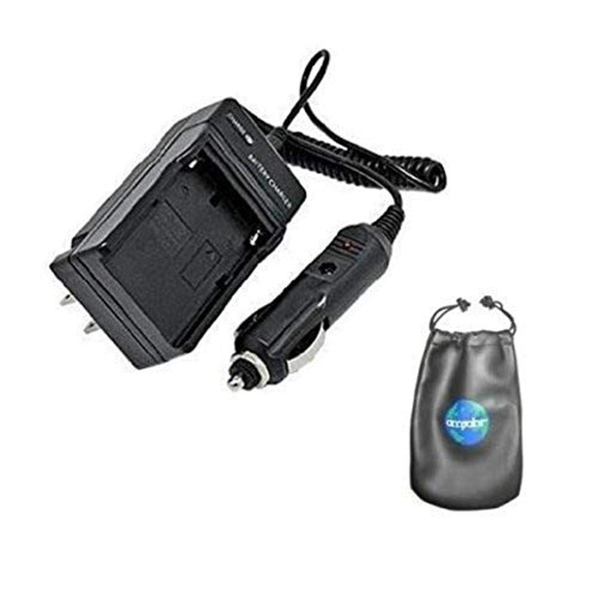 Samsung BP90A Digital Mini Battery Travel Charger with Car Adapter & Lens Pouch - Compact Replacement Power Bank for Galaxy Cameras | Perfect for Travel, Outdoor Photography & On-the-Go Charging (Gray)