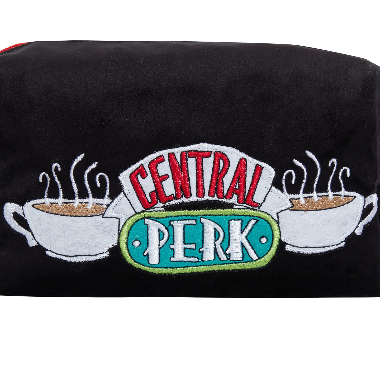 FRIENDS TV Show Makeup Bag for Women - Soft Velvet Cosmetic Pouch, Double-Sided Central Perk Design | Perfect for Travel, School & Gift (Pencil Case, Toiletries Storage)