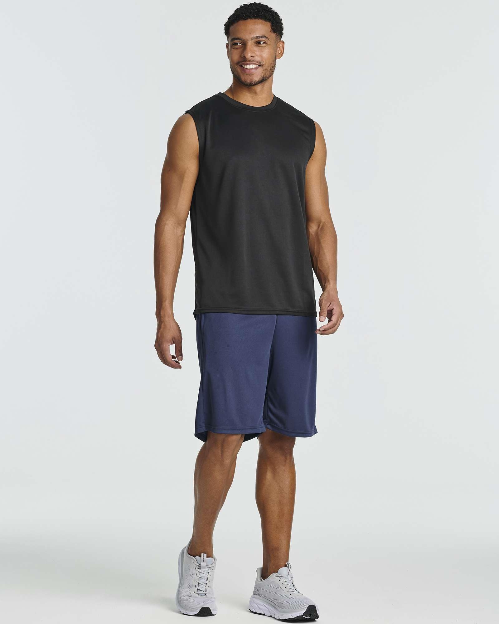 Real Essentials Men's Running Shorts - Lightweight Quick-Dry Athletic Shorts for Jogging, Gym & Outdoor Workouts - Comfortable Breathable Training Shorts with Pockets