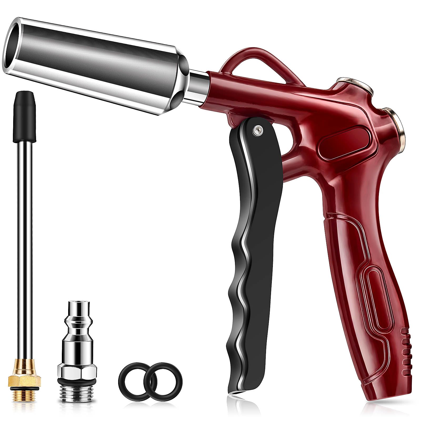 JASTIND Retro Red Air Blow Gun - Powerful High Volume Air Blaster with 4.9
