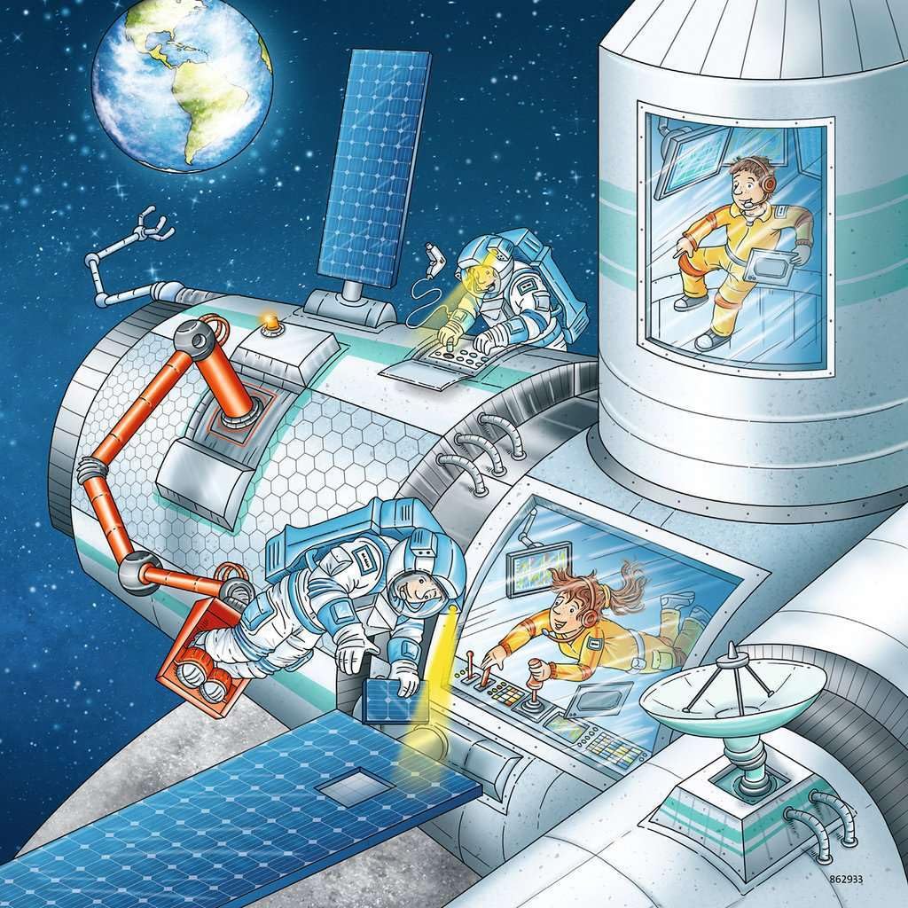Ravensburger Space Mission 3-Pack 49-Piece Children's Puzzle Set (05088) – Perfect for Family Game Night & STEM Learning Activities