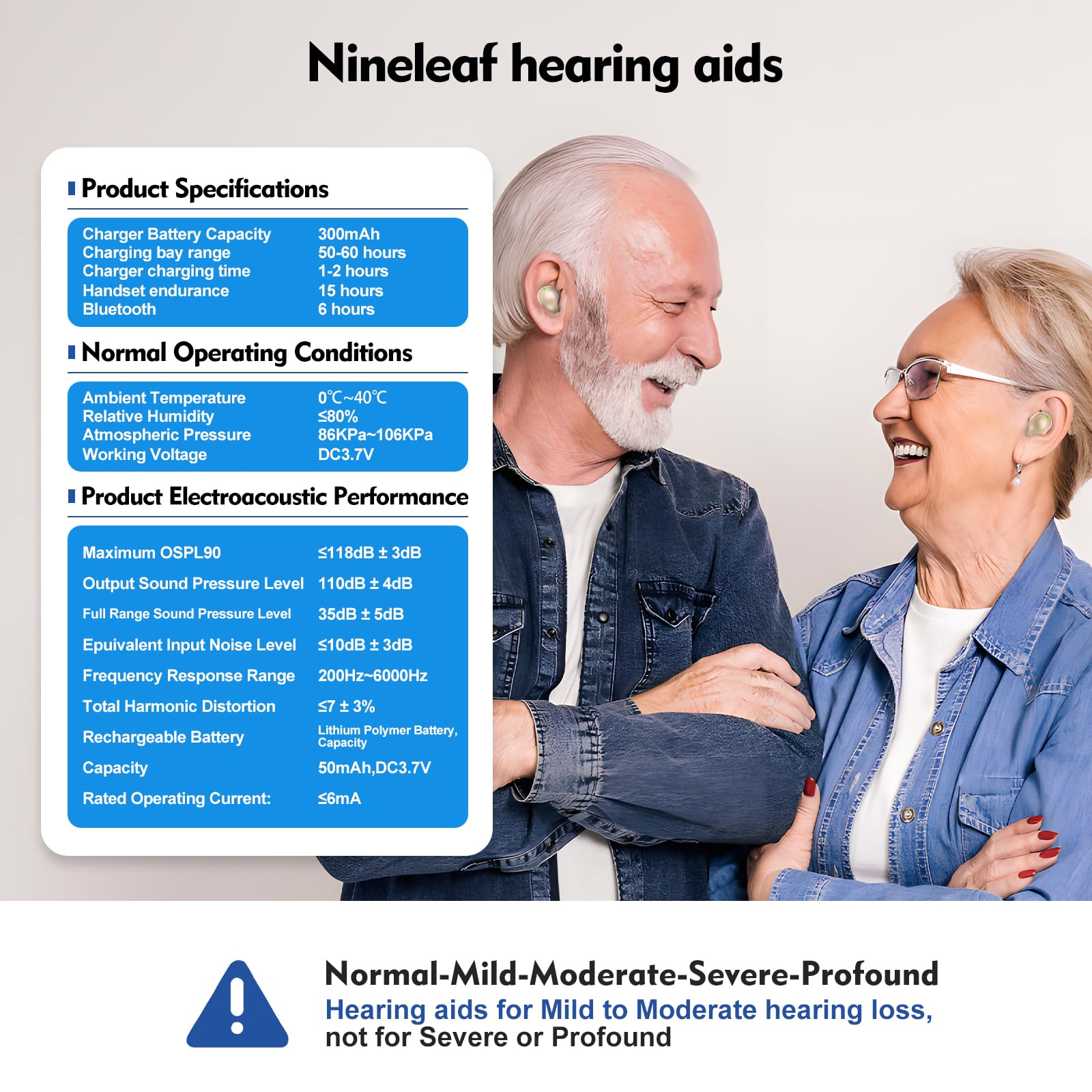 Bluetooth Hearing Aids for Seniors - Rechargeable Hearing Amplifier with Charging Case - Dual Microphone Noise Reduction for Mild to Moderate Hearing Loss (Beige) - Perfect for TV Watching, Conversations & Outdoor Activities