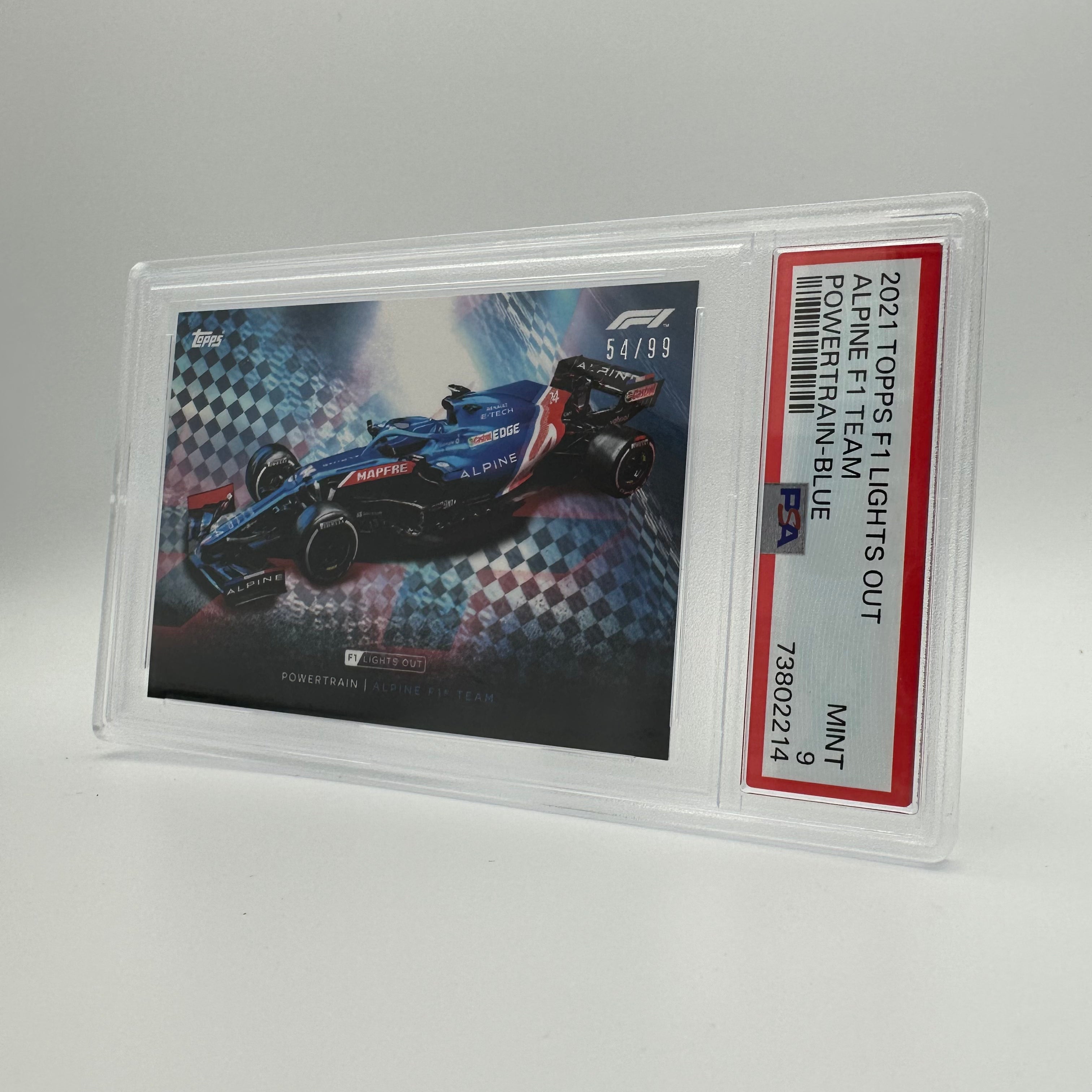 PSA 9 Graded 54/99 Alpine F1 Team Power Train Blue Racing Card - Perfect for F1 Collectors, Sports Memorabilia Displays & Motorsport Enthusiasts