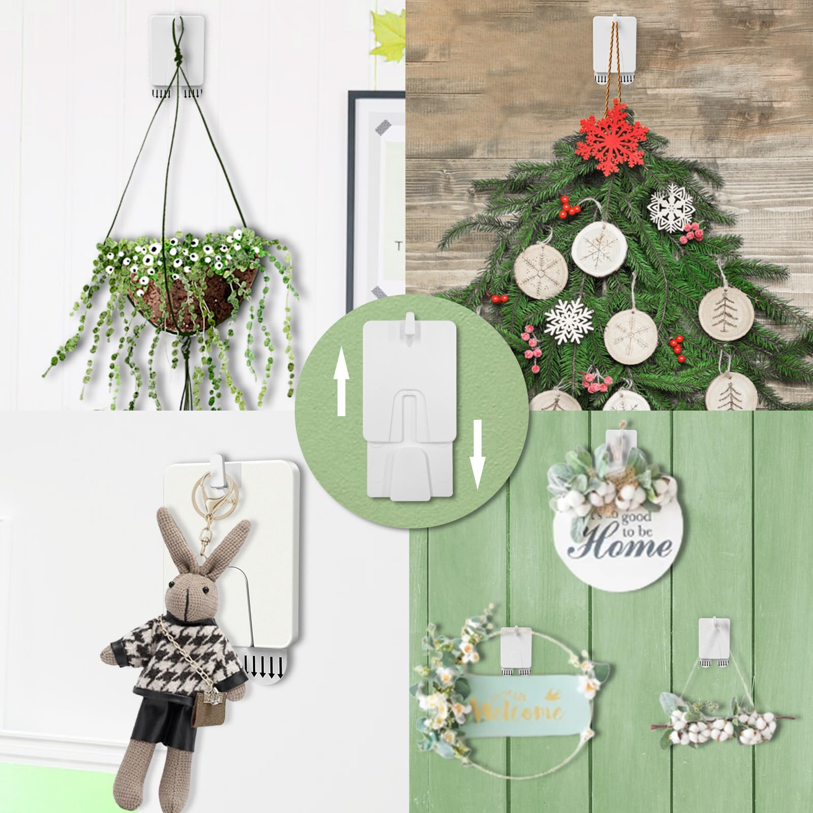 No Nail Picture Hangers for Frames - Damage-Free Adhesive Hooks for Sawtooth/Wire Back Frames, Wall Art & Photo Hanging - Perfect for Home, Office & Gallery Decor