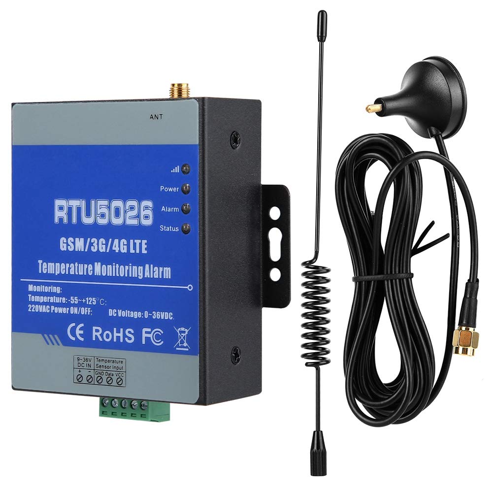 GSM Alarm System with SMS Command RTU5026 - Remote Temperature Monitoring, Power Failure Alert & Home Security Control - Ideal for Smart Homes, Warehouses & Industrial Safety