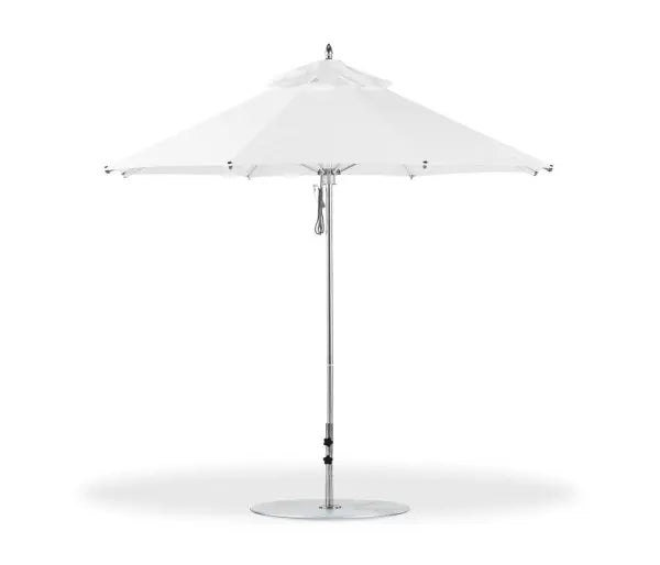 9 ft. Round Commercial Patio Umbrella with Crank Lift - Heavy Duty Outdoor Market Umbrella for Restaurants, Cafes, and Poolside Use