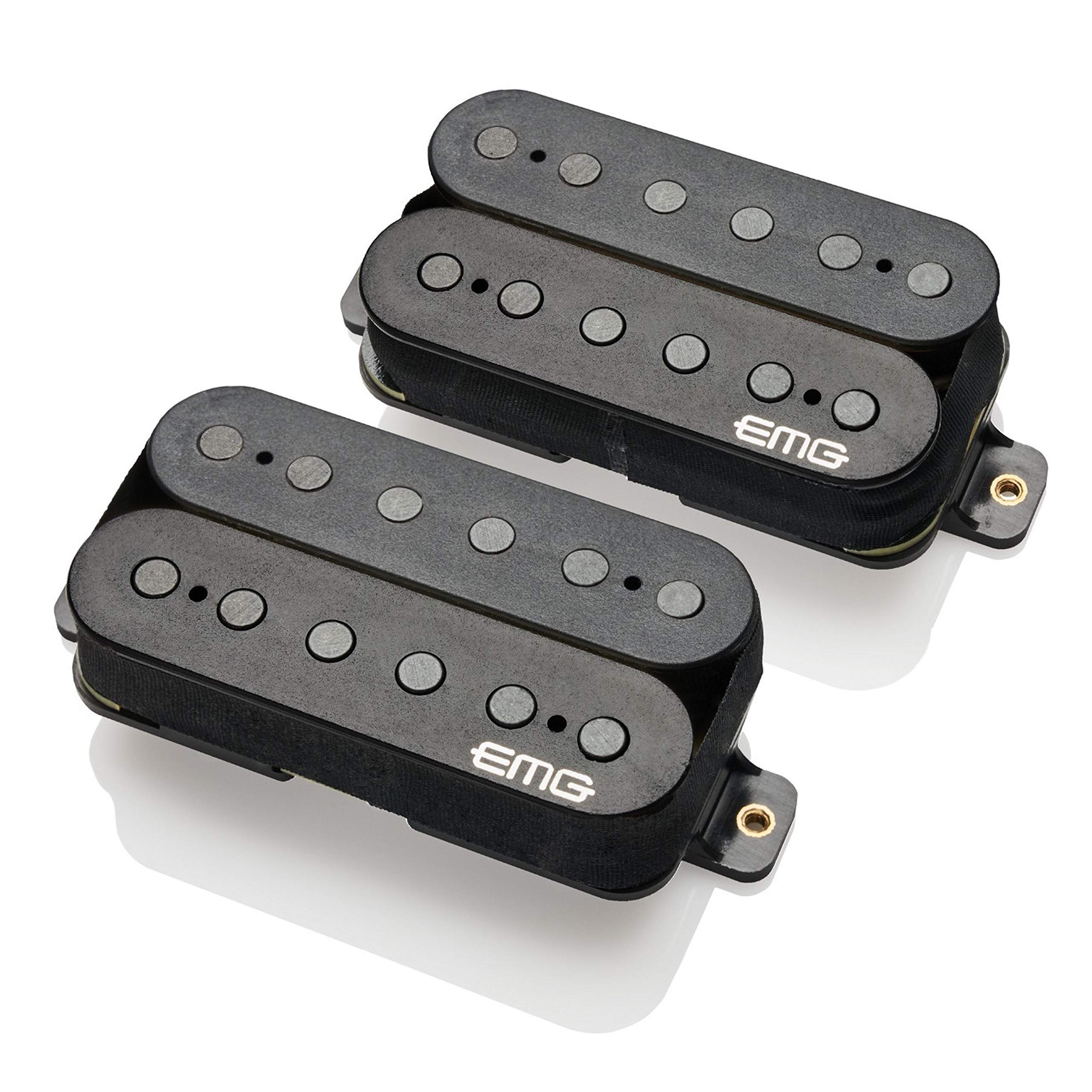 EMG JR Daemonum Active Guitar Pickup Set - Jim Root Signature 81/60 Combo, Long Shaft, Floyd Rose Spaced, Black - Perfect for Metal & Hard Rock Performances