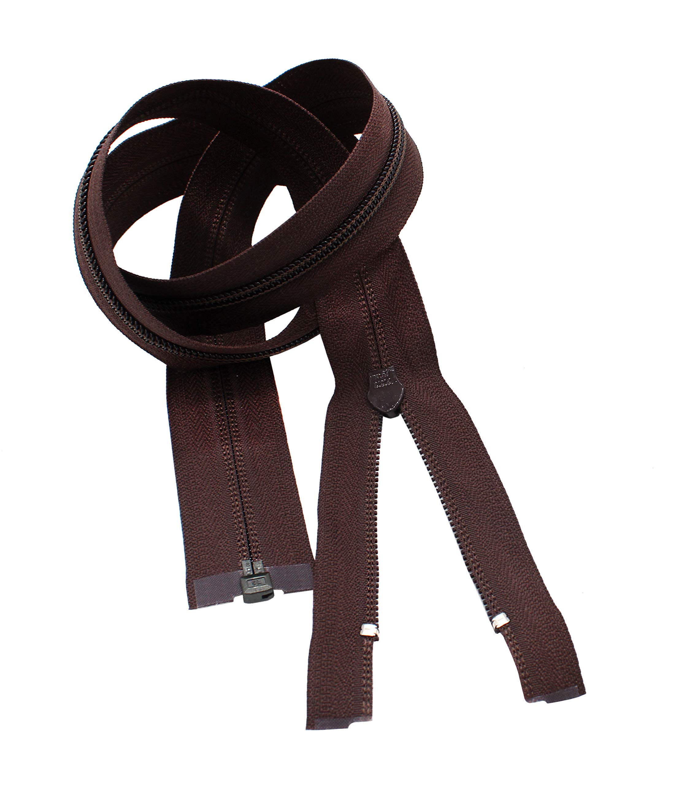 570 Brown 30-Inch Lightweight Jacket Zipper - YKK #5 Nylon Coil Separating Zipper (Pack of 1) for Outerwear, Windbreakers & DIY Sewing Projects