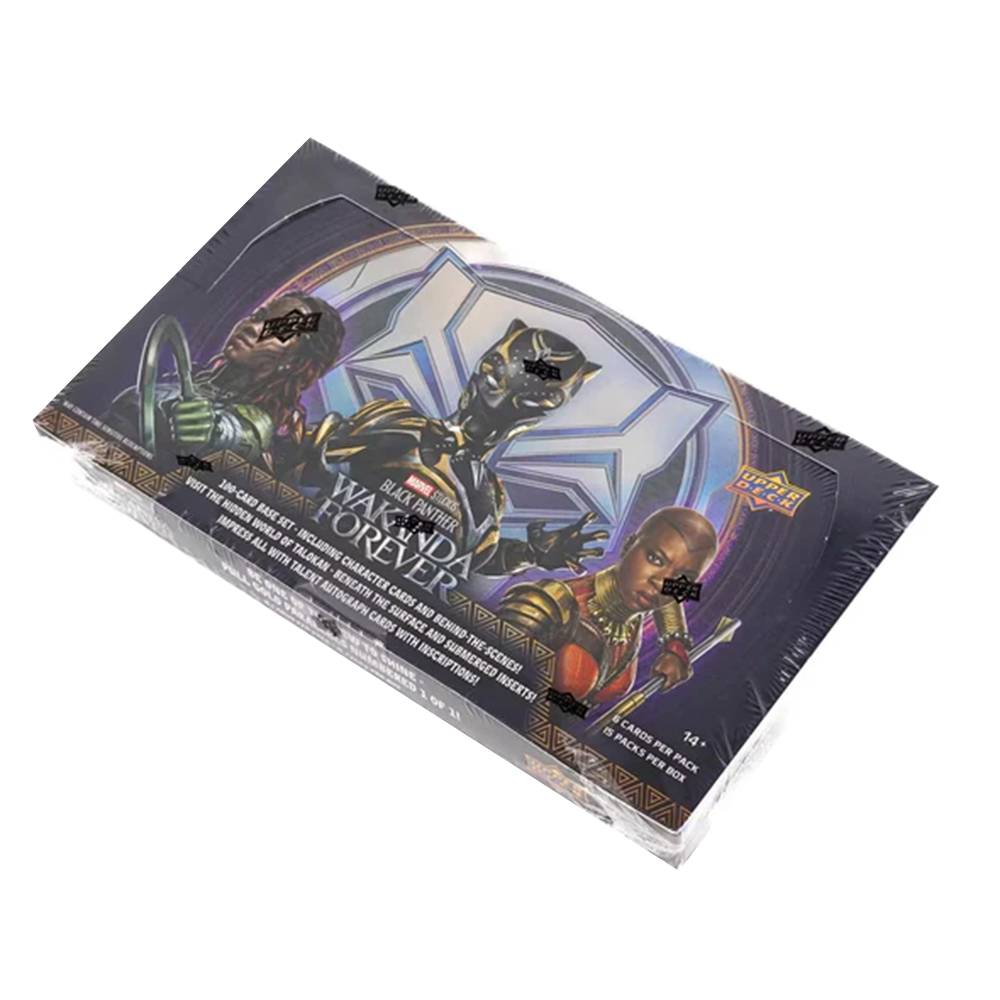 2024 Upper Deck Marvel Studios Black Panther Wakanda Forever Hobby Box - Collectible Trading Cards for Marvel Fans, Perfect for Display, Gifts & Card Game Tournaments