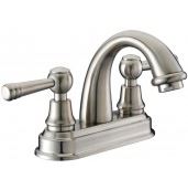 Dawn DS12 1302 Double Handle Bathroom Sink Faucet - Brushed Nickel Finish for Modern Vanities, Powder Rooms & Guest Baths
