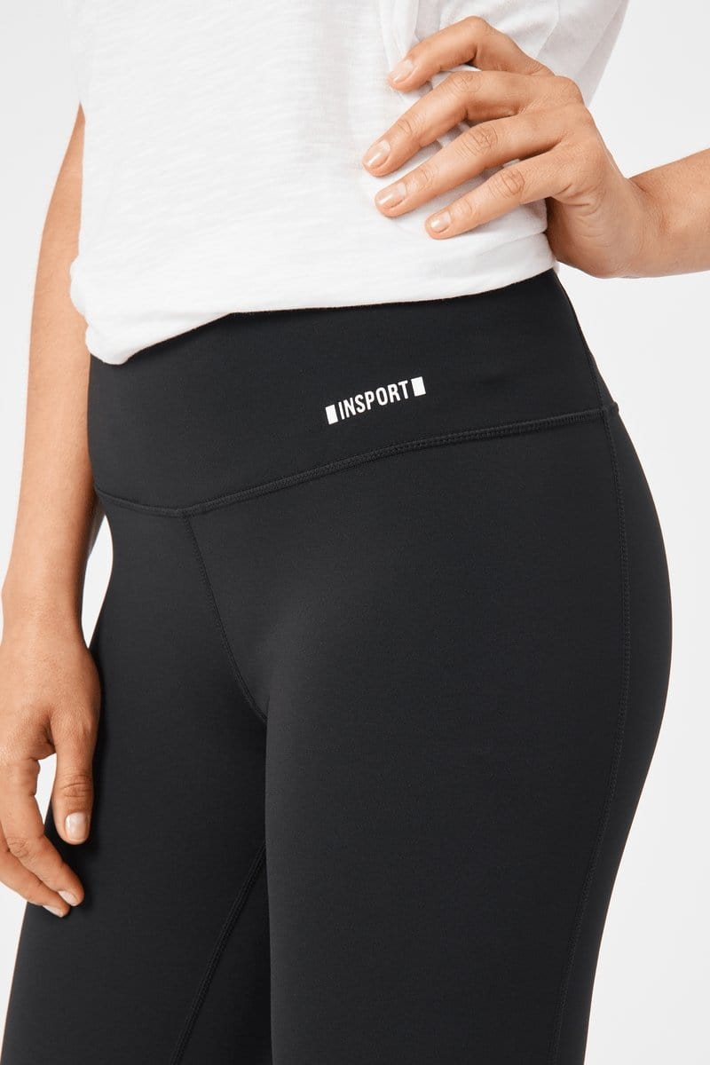 INSPORT Women's Hold Me Tight High-Waisted Full-Length Black Yoga Tights - Perfect for Workouts, Running, and Everyday Comfort