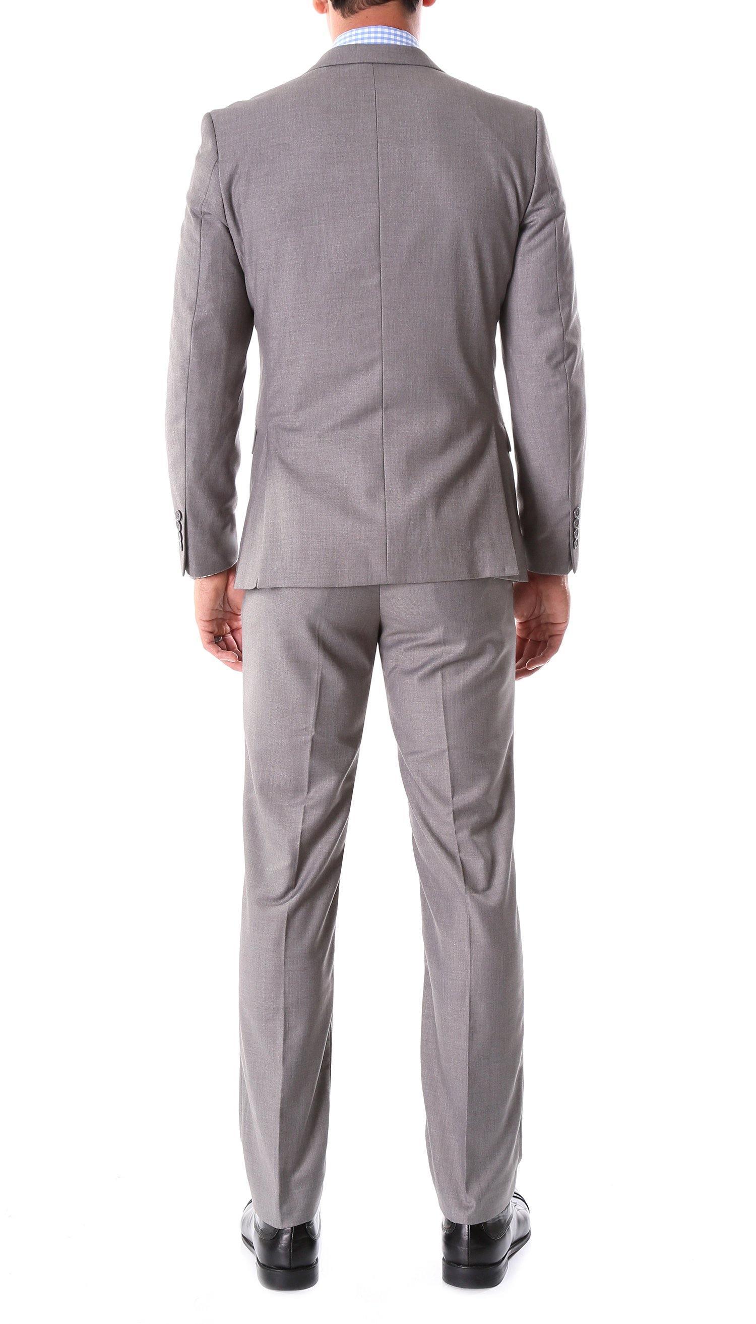 Oslo Collection Slim Fit 2-Piece Suit for Men - Premium Grey Business Suit | Formal Office Wear & Wedding Attire