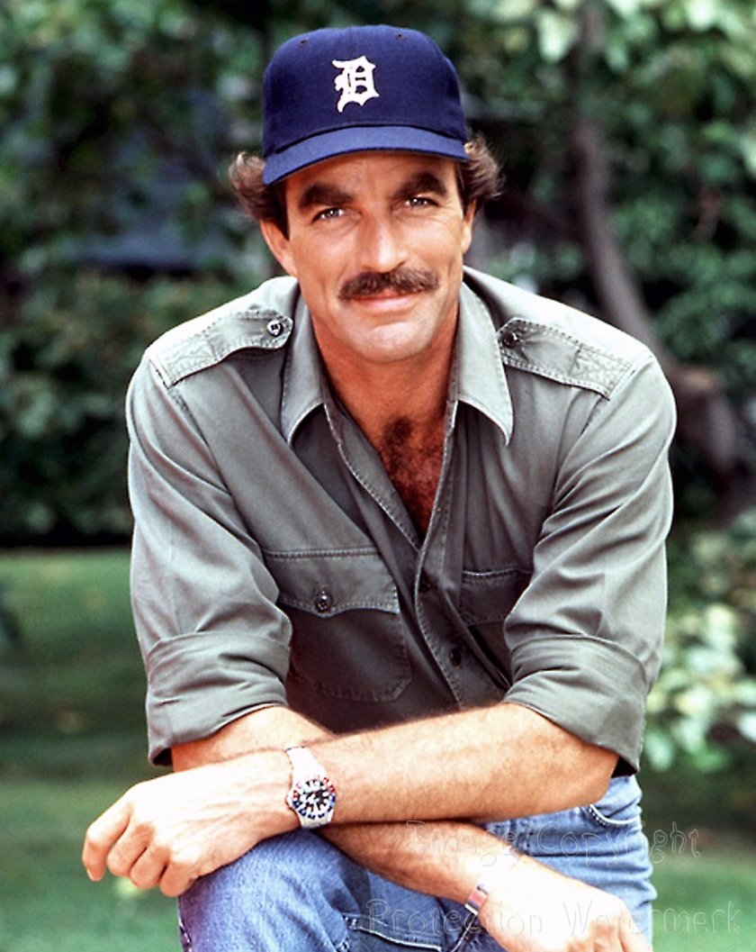 Tom Selleck Magnum PI Detroit Tigers Vintage Baseball Cap - 8x10 Autographed Photo - Perfect for Fans, Collectors & Sports Memorabilia Displays