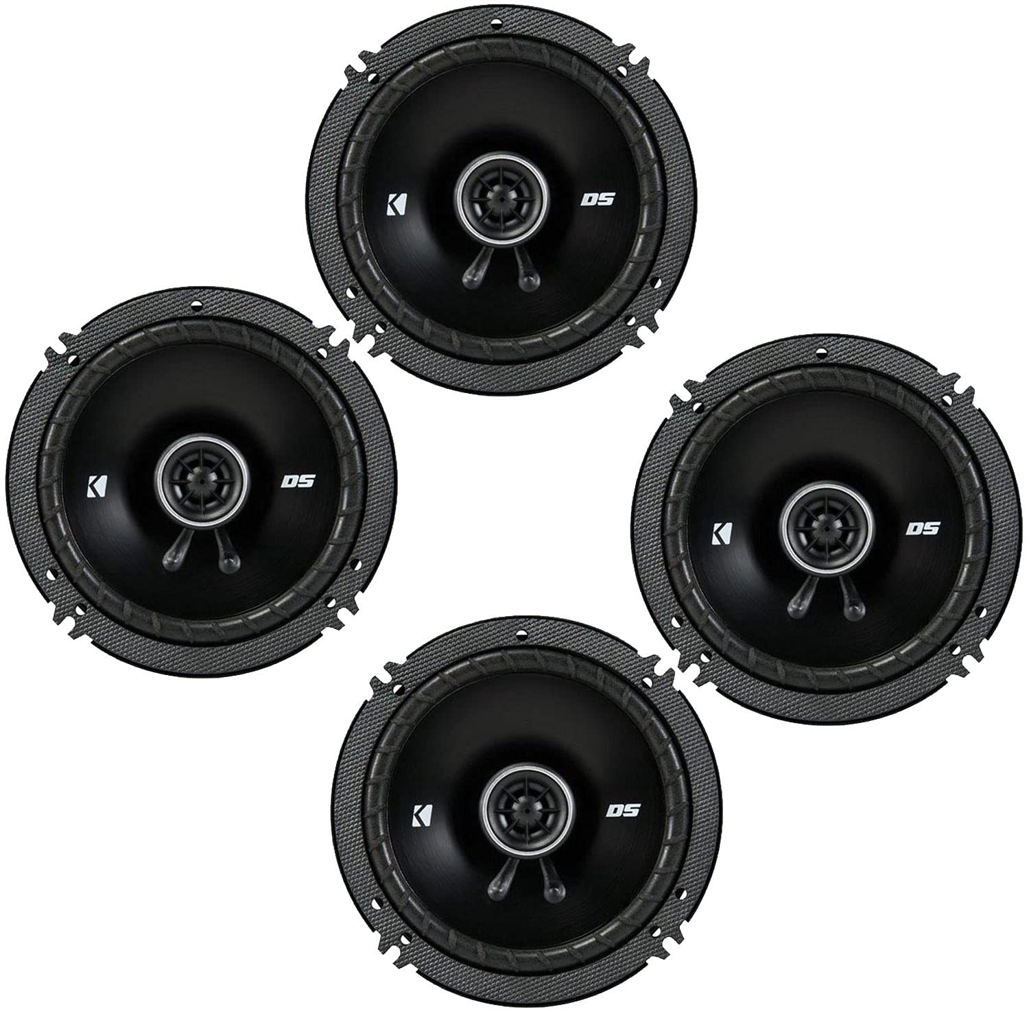 KICKER DSC650 6.5-Inch (160-165mm) 4-Ohm Coaxial Car Speakers Bundle - Premium Sound for Cars, Trucks & SUVs - Perfect for Upgrading Your Vehicle Audio System
