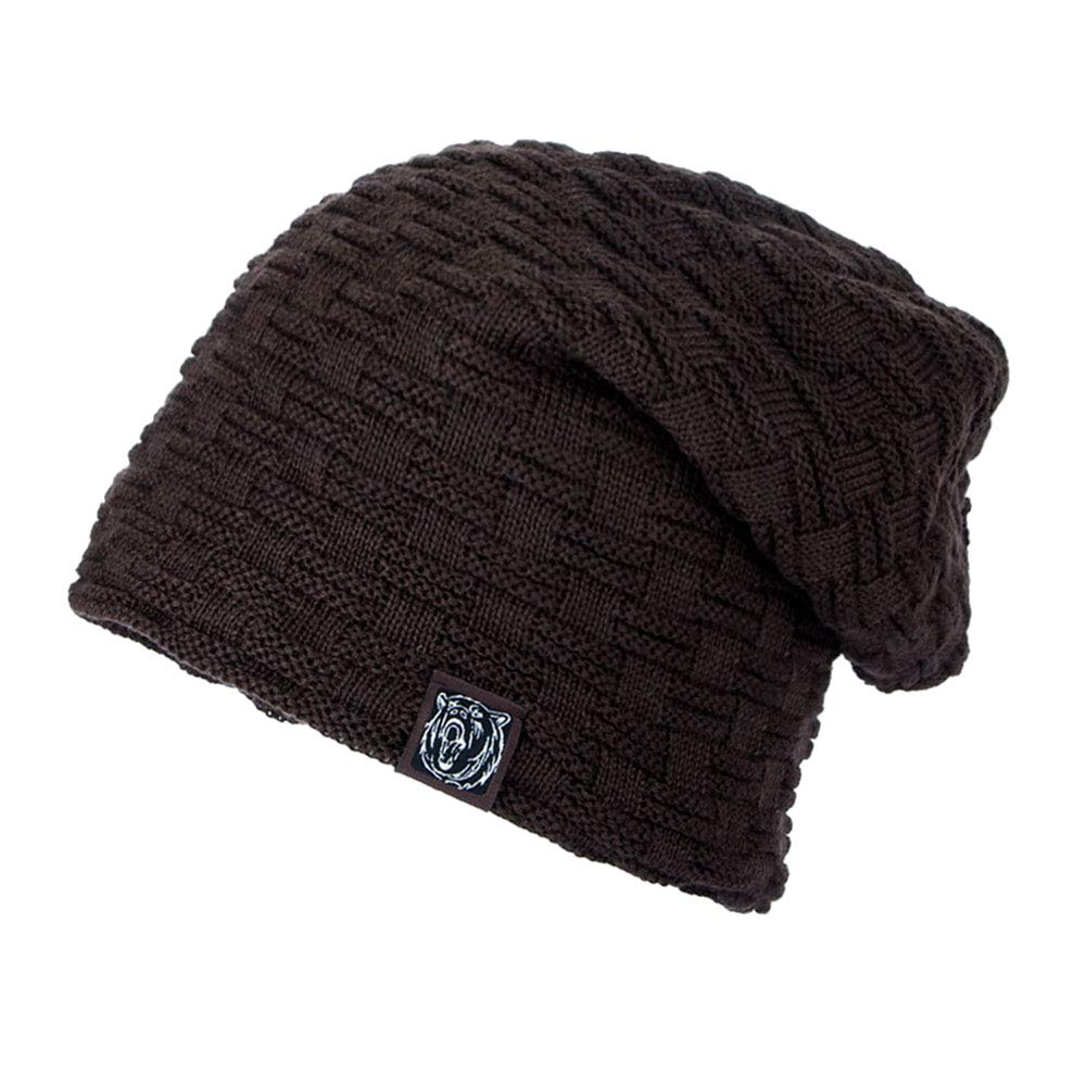 Men's Winter Beanie Hat - Warm Knit Slouchy Skull Cap with Thick Fleece Lining | Cold Weather Accessory for Outdoor Activities & Casual Wear