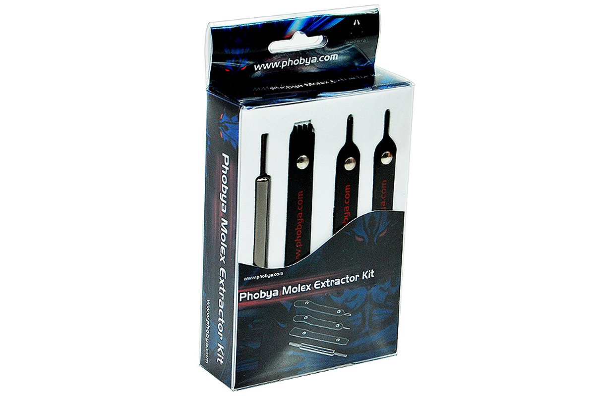 Phobya Molex Extractor Kit - Professional Sleeving Tool for PC Cable Management | Perfect for Custom PC Builds, Cable Sleeving, and DIY Computer Modding