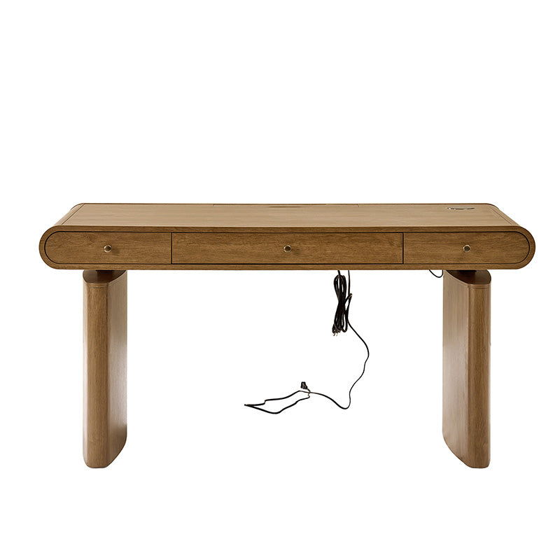 Louise Mid Century Modern Electric Height Adjustable Standing Desk with Wireless Charging - Perfect for Home Office, Gaming & Workspace Ergonomics