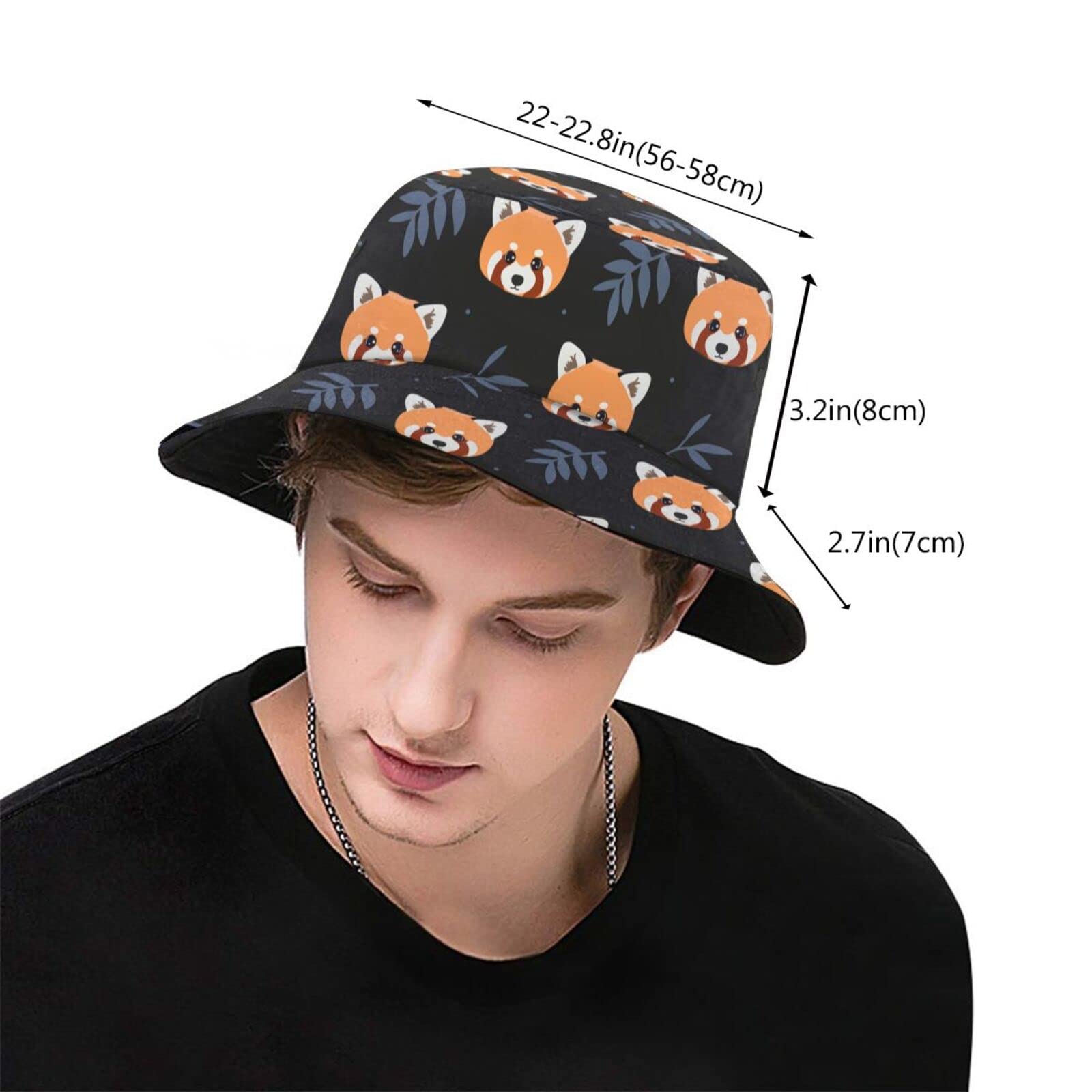 KiuLoam Cute Red Panda Unisex Bucket Hat - Packable Fisherman Hat for Outdoor Summer Travel, Hiking & Beach - Sun Protection Cap for Men & Women - Perfect for Camping, Picnics and Vacation Adventures