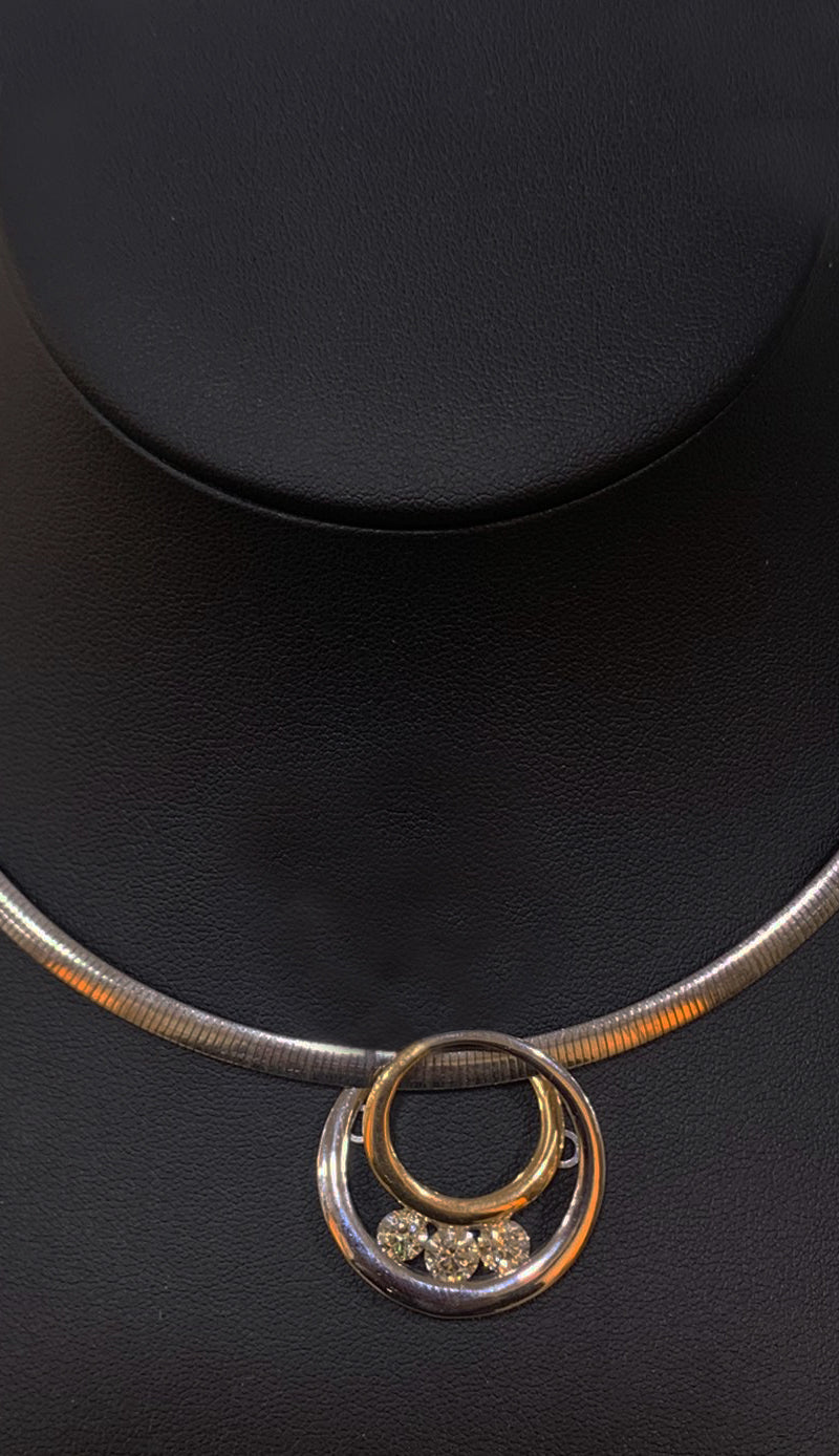 14K Gold Plated Diamond Pendant Necklace for Women - Elegant Layering Jewelry Gift for Birthday, Anniversary & Valentine's Day