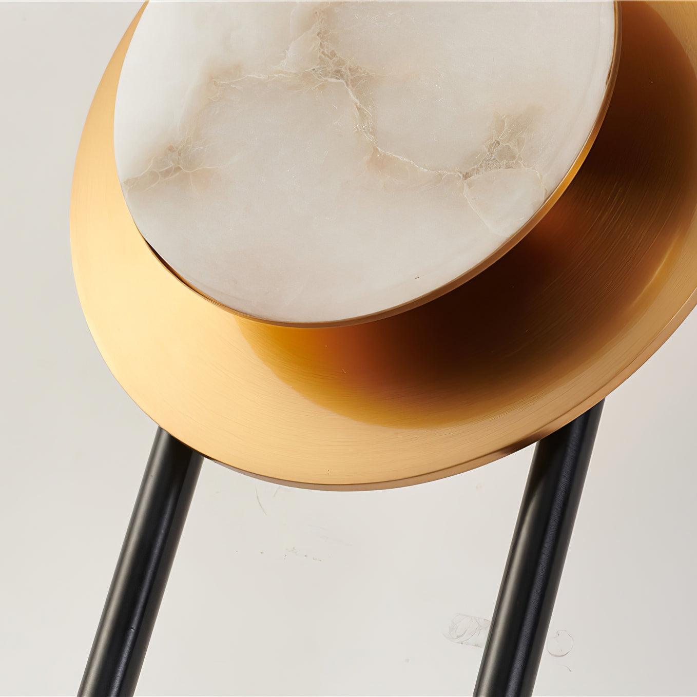 Modern Circular Marble Wall Light - Sleek LED Sconce for Living Room, Bedroom & Hallway - Dimmable Ambient Lighting Fixture for Home Decor