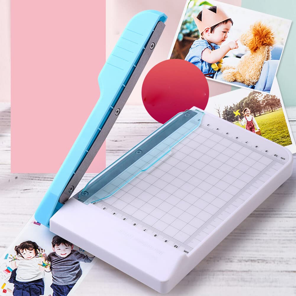 Small Paper Cutter - Mini Manual Photo Trimmer for Craft Paper, Labels, Cards & Scrapbooking | Perfect for DIY Projects, Card Making & Photo Albums