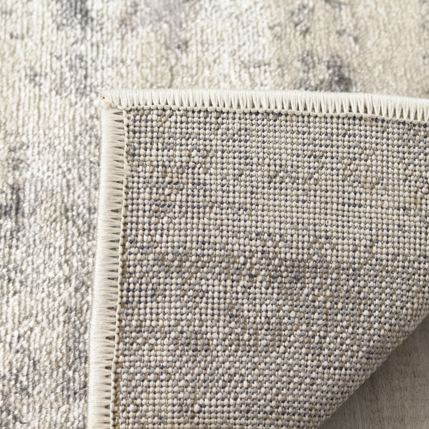 Faded Storm Rug 1'11 X 3'7 - Cream Grey Area Rug for Living Room, Bedroom & Office - Soft Modern Home Decor Rug