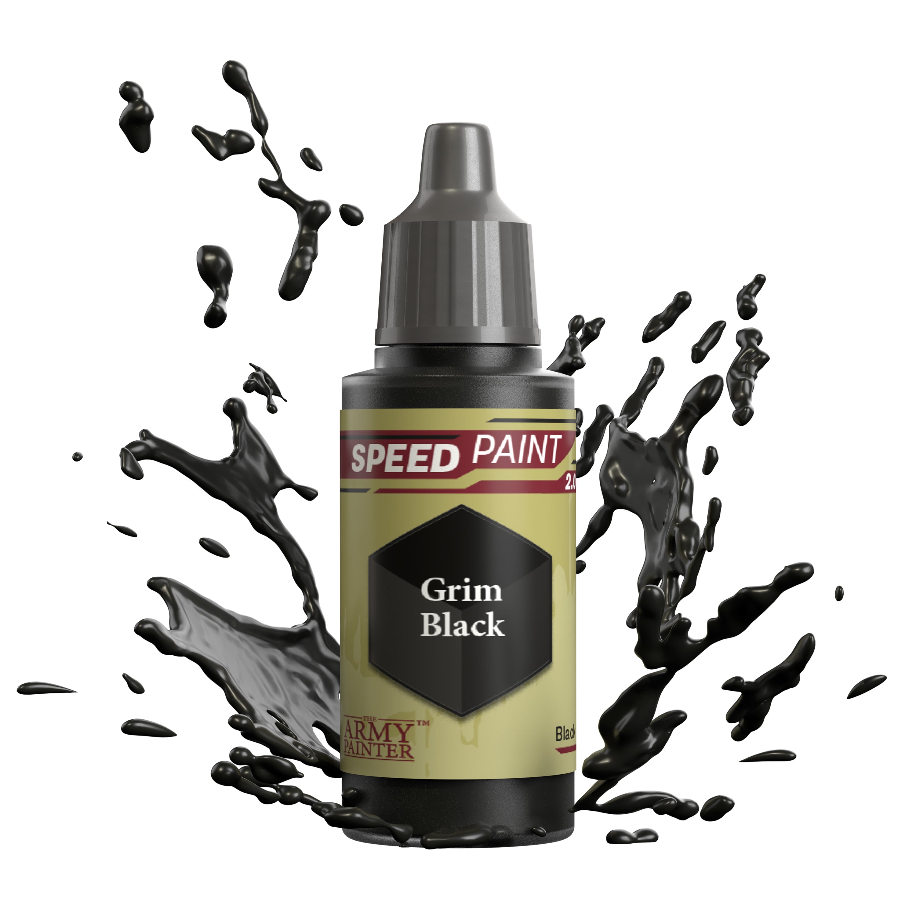 Speedpaint: Grim Black - Premium Matte Black Acrylic Paint for Miniatures & Models - Perfect for Warhammer, D&D, and Tabletop Gaming