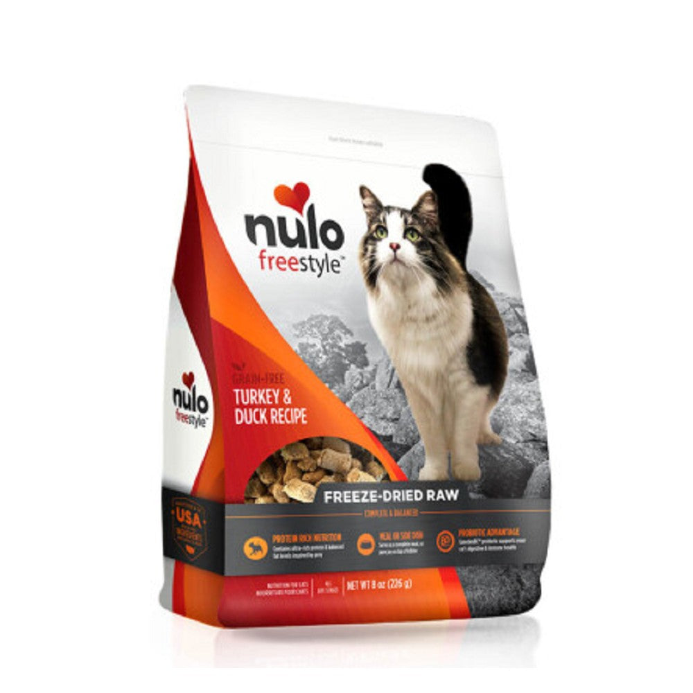 FreeStyle All Life Stages Freeze Dried Raw Turkey & Duck Cat Food - Grain-Free, High Protein for Kittens & Adult Cats - Perfect for Travel, Training & Picky Eaters