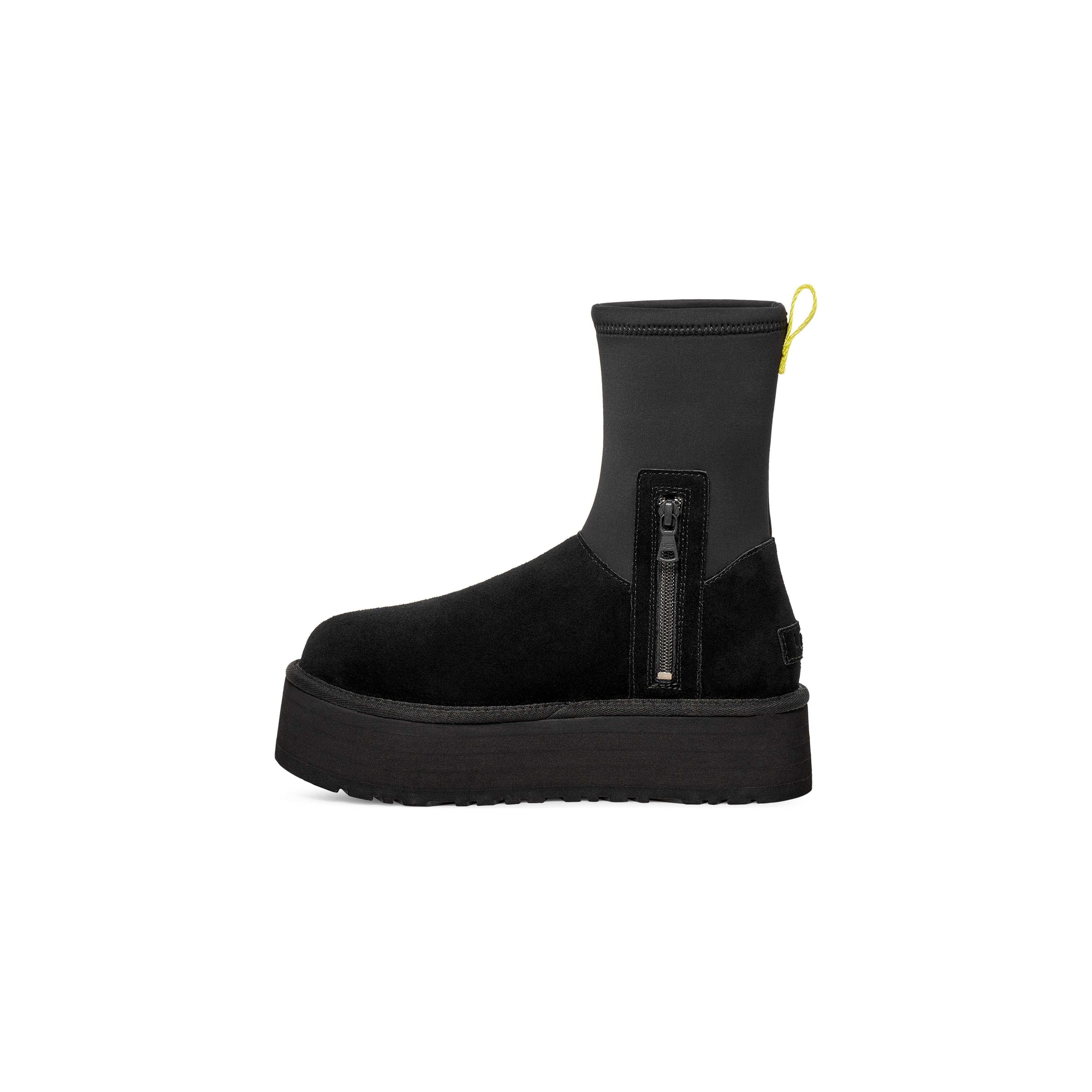 UGG Women's Classic Dipper Boots - Black Genuine Sheepskin Winter Boots for Women | Warm & Comfortable for Snow, Cold Weather & Casual Outfits