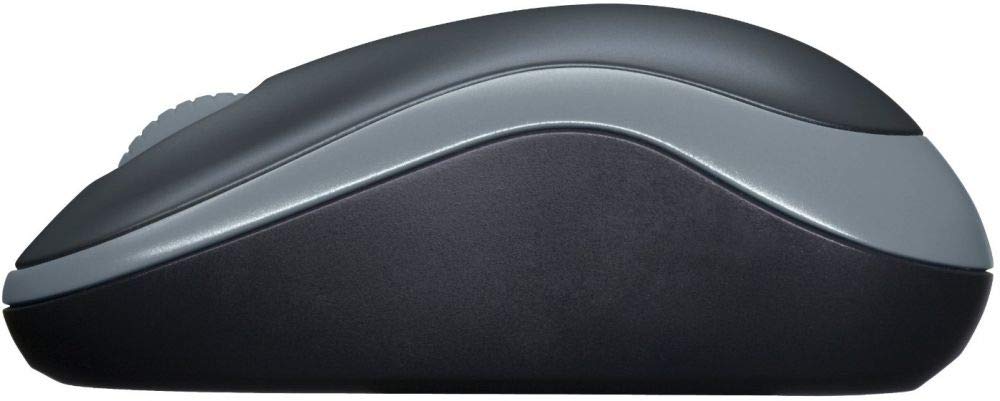 Logitech M185 Wireless Mouse - Black & Red, 2.4GHz USB Receiver, 12-Month Battery Life for Laptop, PC, Mac - Perfect for Office, Home, Gaming & Travel