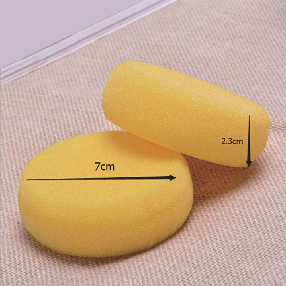 4 Pack Yellow Synthetic Artist Sponges for Watercolor Painting & Crafts - 2.75 Inch - Perfect for Blending, Texture Creation & DIY Art Projects