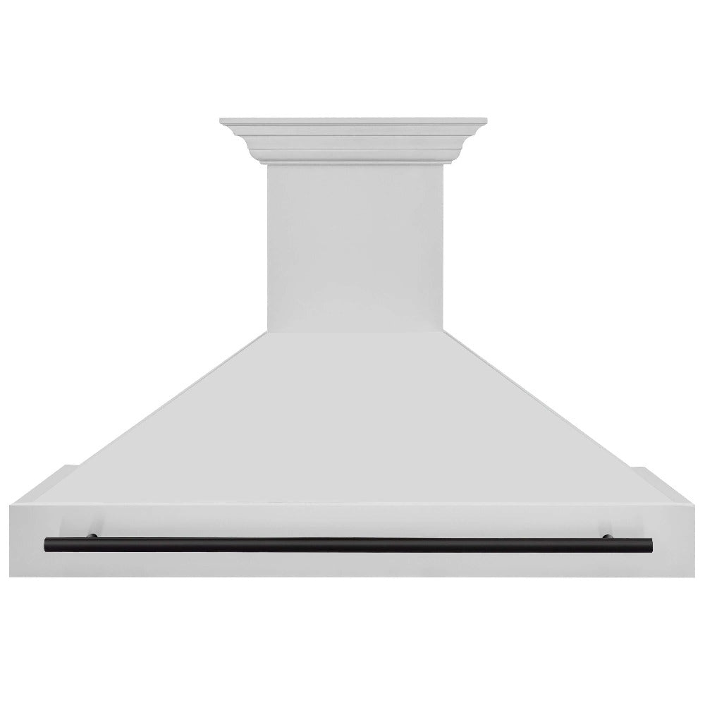 ZLINE Autograph Edition 48-Inch Stainless Steel Range Hood with Matte Black Handle - Professional Kitchen Ventilation for Modern Homes (8654STZ 48 MB) | Perfect for Open-Concept Kitchens & Gourmet Cooking