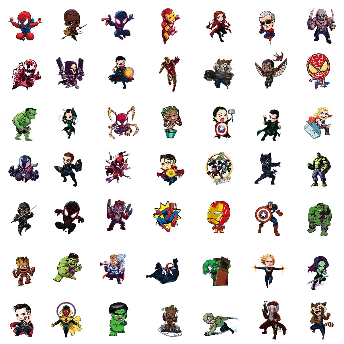 100Pcs Superhero Stickers for Teens - Avengers Decals, Waterproof Vinyl Stickers for Laptop, Water Bottle, Car, Cup, Computer, Guitar, Skateboard, Luggage, Bike - Perfect Gift for Kids & Teens - Great for School Supplies, DIY Crafts, and Room Decor