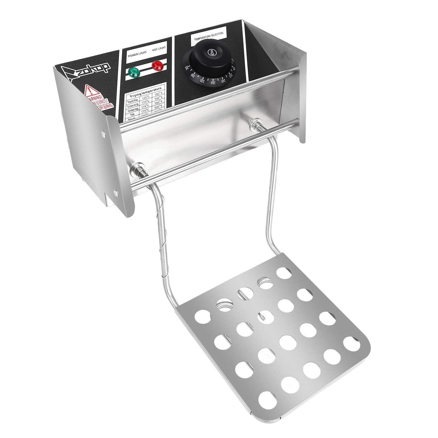YYAO 12.7QT/12L Stainless Steel Double Basket Electric Deep Fryer with Filters - Perfect for Turkey, French Fries, Donuts, Chicken Wings & More | Commercial & Home Kitchen Use