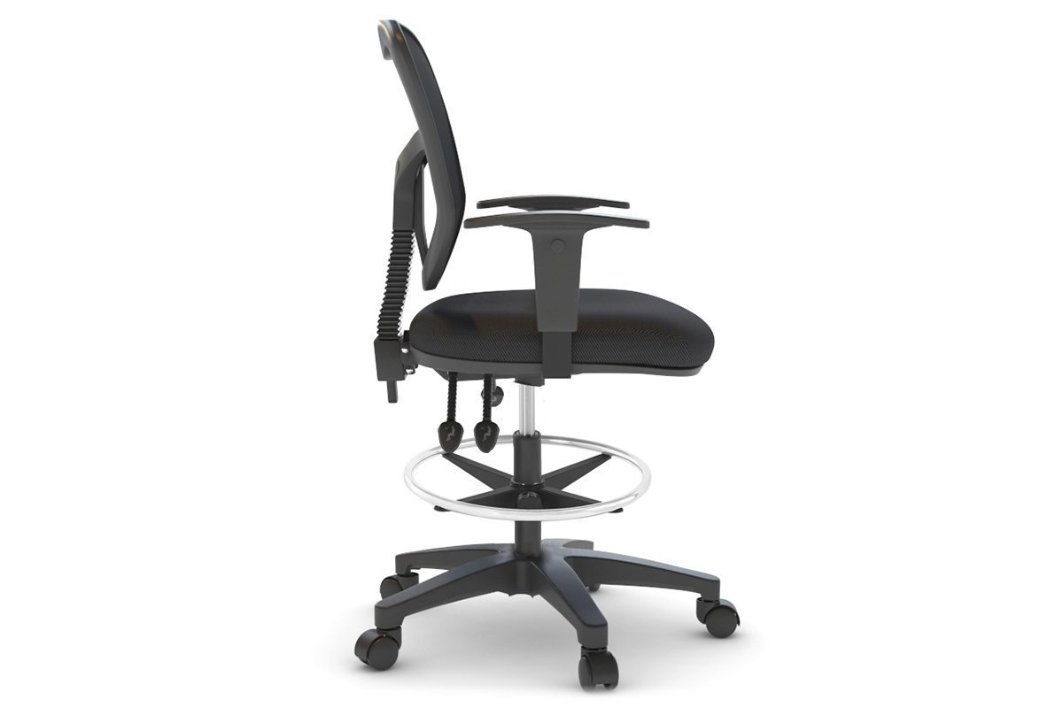 Ergonomic Fabric Drafting Chair with Adjustable Height & Lumbar Support - Comfortable Office & Home Desk Chair for Architects, Artists & Designers - Perfect for Long Hours of Drawing & Drafting Work