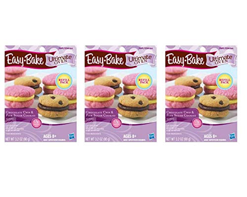 Easy-Bake Ultimate Oven Kit with Chocolate Chip & Pink Sugar Cookie Mixes (3 Pack) - Fun Baking Toy for Kids, Perfect for Birthday Gifts & Family Baking Activities
