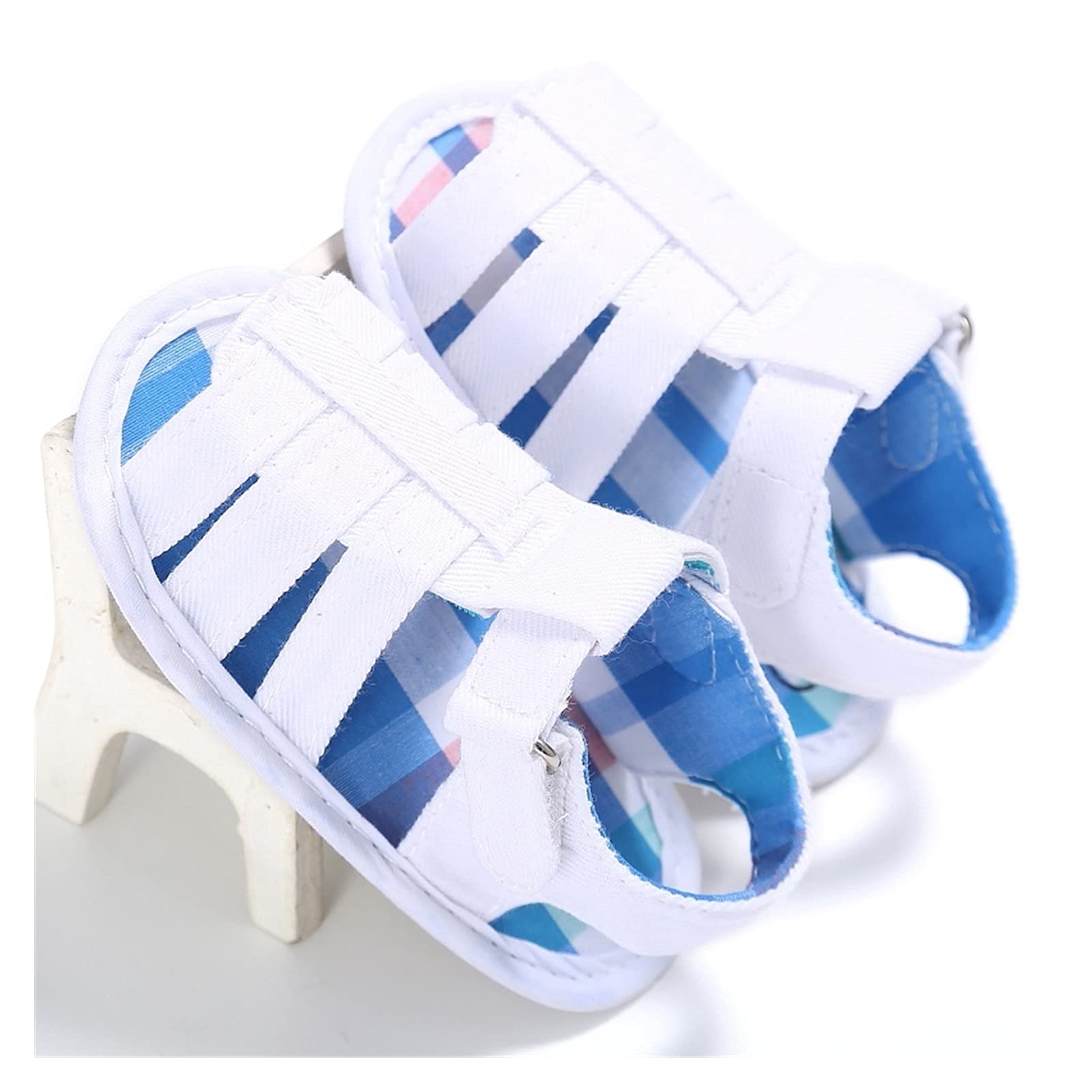 Breathable Soft Cotton First Walker Shoes for Baby Girls & Boys 0-18 Months - Prewalker Sandals for Toddlers (13-18 Months, White) | Perfect for Summer Playtime & First Steps