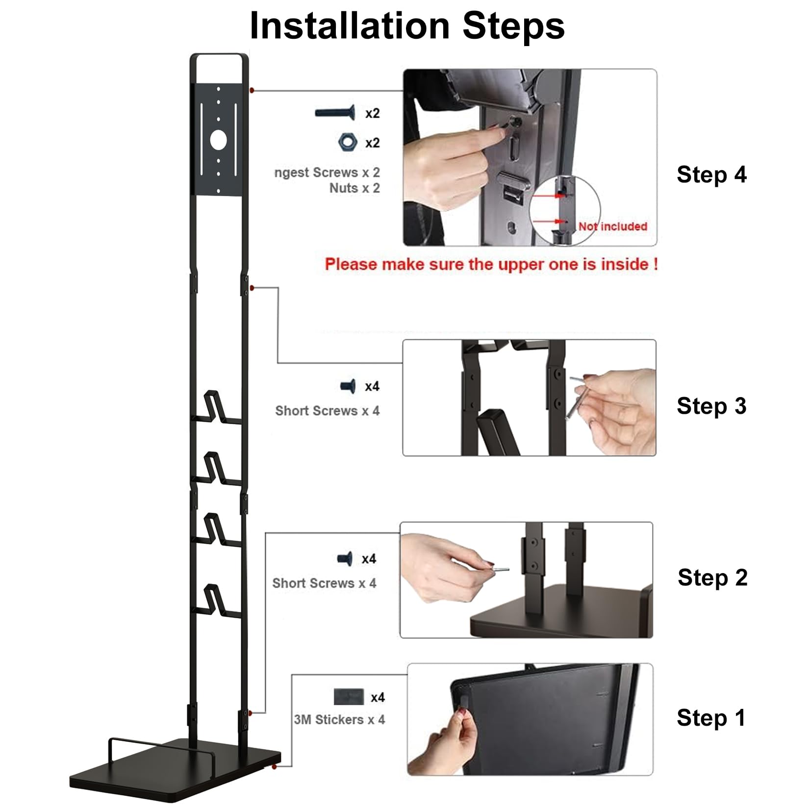 MOOPHY Vacuum Stand Holder for Dyson V15 V12 V11 V10 V8 V7 - Metal Storage Docking Station for Dyson Cordless Vacuum Cleaners, Accessories & Attachments - Perfect for Home, Office & Garage Organization