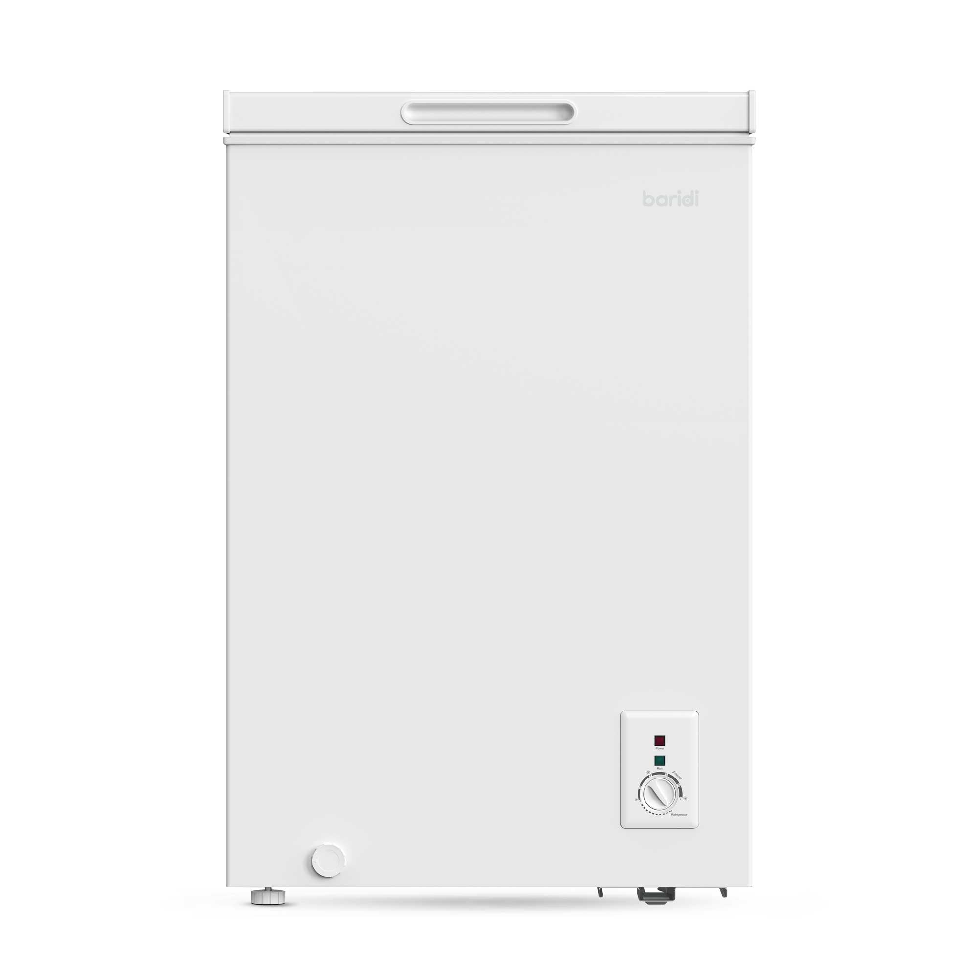 Baridi 99L Freestanding Chest Freezer - Adjustable Thermostat, White (DH116) | Perfect for Garage, Basement & Outdoor Use - Ideal for Bulk Food Storage & Meal Prep