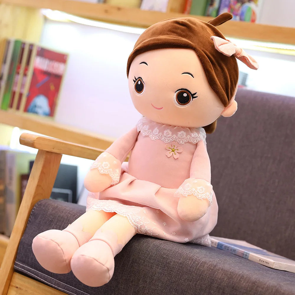 40cm Kawaii Plush Doll with Lace Skirt - Soft Stuffed Animal Toy for Baby Girls, Cute Birthday & Valentine's Gift for Kids - Perfect for Cuddling, Nursery Decor, and Imaginative Play