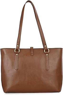 Stylish Women's Leather Tote Bags - Genuine Sheepskin Top Handle Satchel Purse & Fashion Handbag (Brown) | Perfect for Work, Travel & Everyday Use