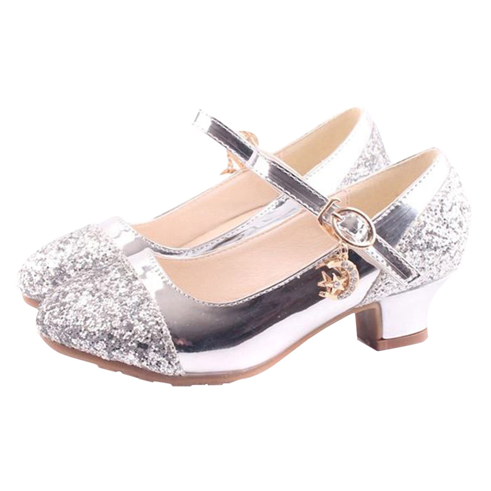 Girls High Heel Dress Shoes Size 11 - Sparkling Crystal Princess Party Shoes for Kids | Perfect for Weddings, Pageants, Dance Performances & Special Occasions