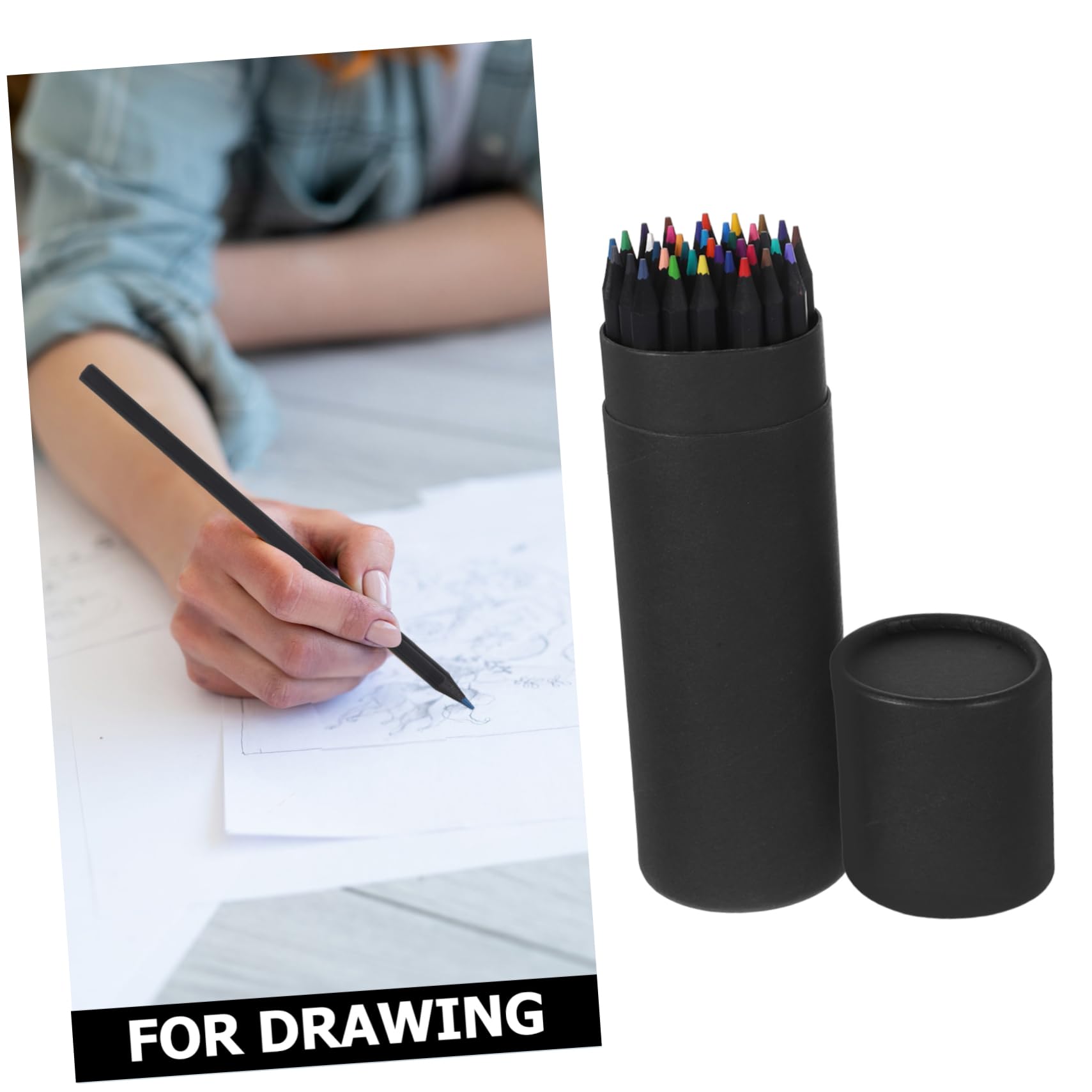 SEWACC 36-Piece Professional Colored Pencils Set - Premium School Drawing Pencils for Artists & Students | Perfect for Sketching, Coloring Books & Classroom Projects
