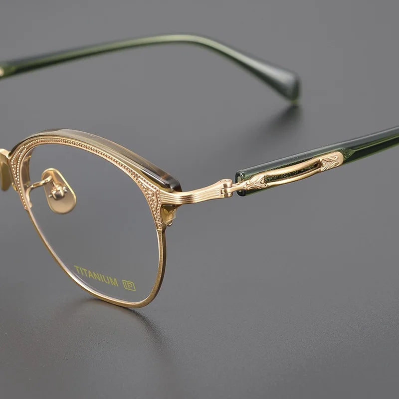 Stylish Aimee Unisex Square Titanium Acetate Eyeglasses 5051 - Lightweight & Durable Frame for Work, Reading & Fashion