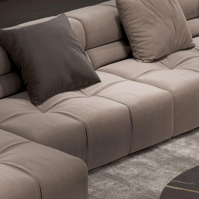 6-Person L-Shaped Reclining Sofa with Right Chaise - Perfect for Living Room, Home Theater & Family Gatherings