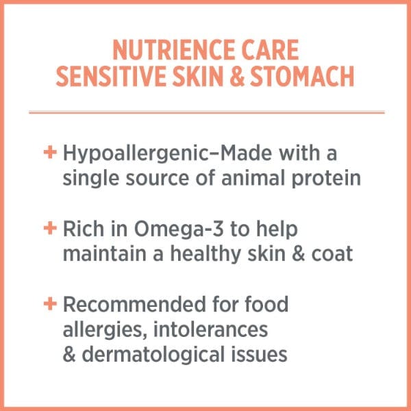 Nutrience Care+ Sensitive Skin & Stomach Canned Cat Food - Grain-Free, Digestive Support for Cats with Allergies - Perfect for Indoor & Outdoor Cats with Sensitive Needs