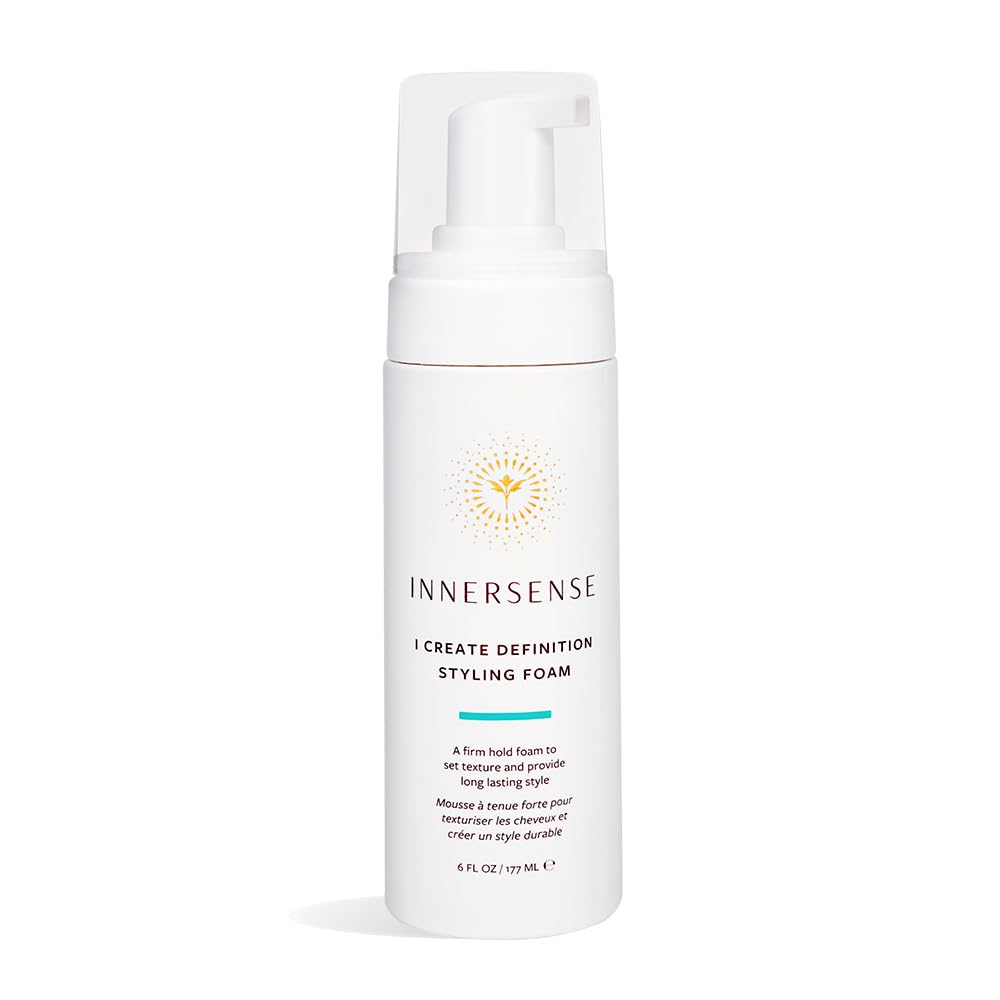 INNERSENSE Organic Beauty I Create Definition Styling Foam for Curly Hair - Lightweight Hold & Frizz Control for Natural Curls & Waves