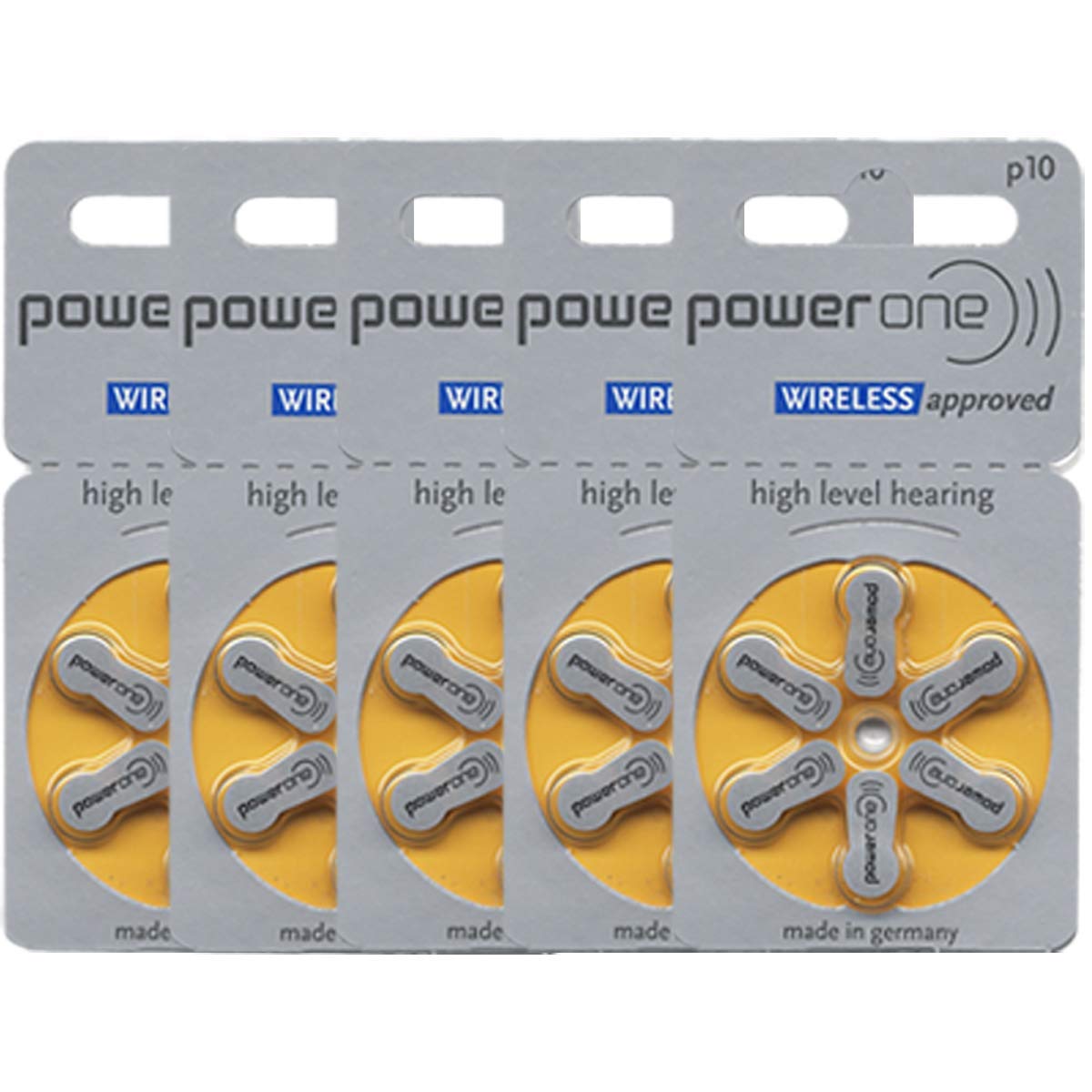 Power One Size 10 Zinc-Air Hearing Aid Batteries (30 Pack) - Long-Lasting Power for Hearing Aids, Ideal for Travel, Work & Daily Use