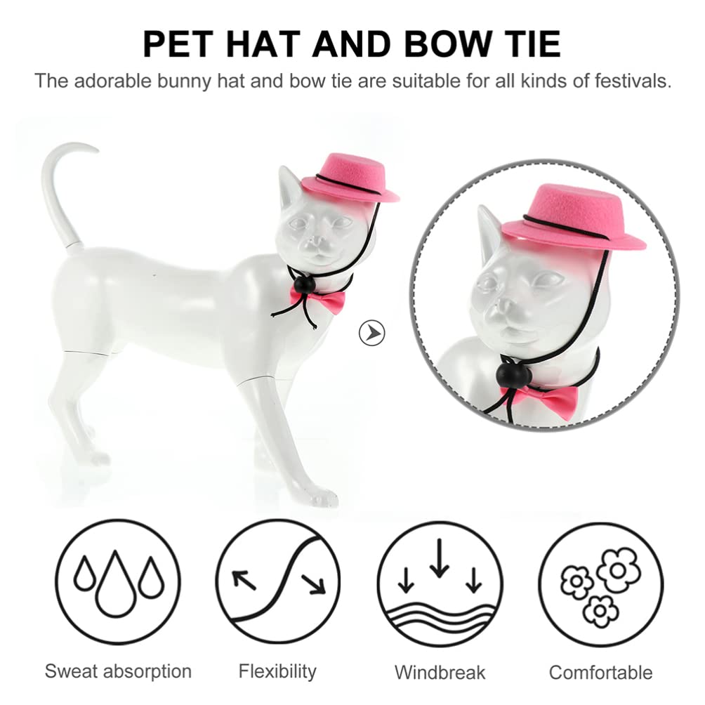 Funny Pet Costume Set - Tiny Party Hats & Necktie for Small Animals - Perfect for Parties & Photos